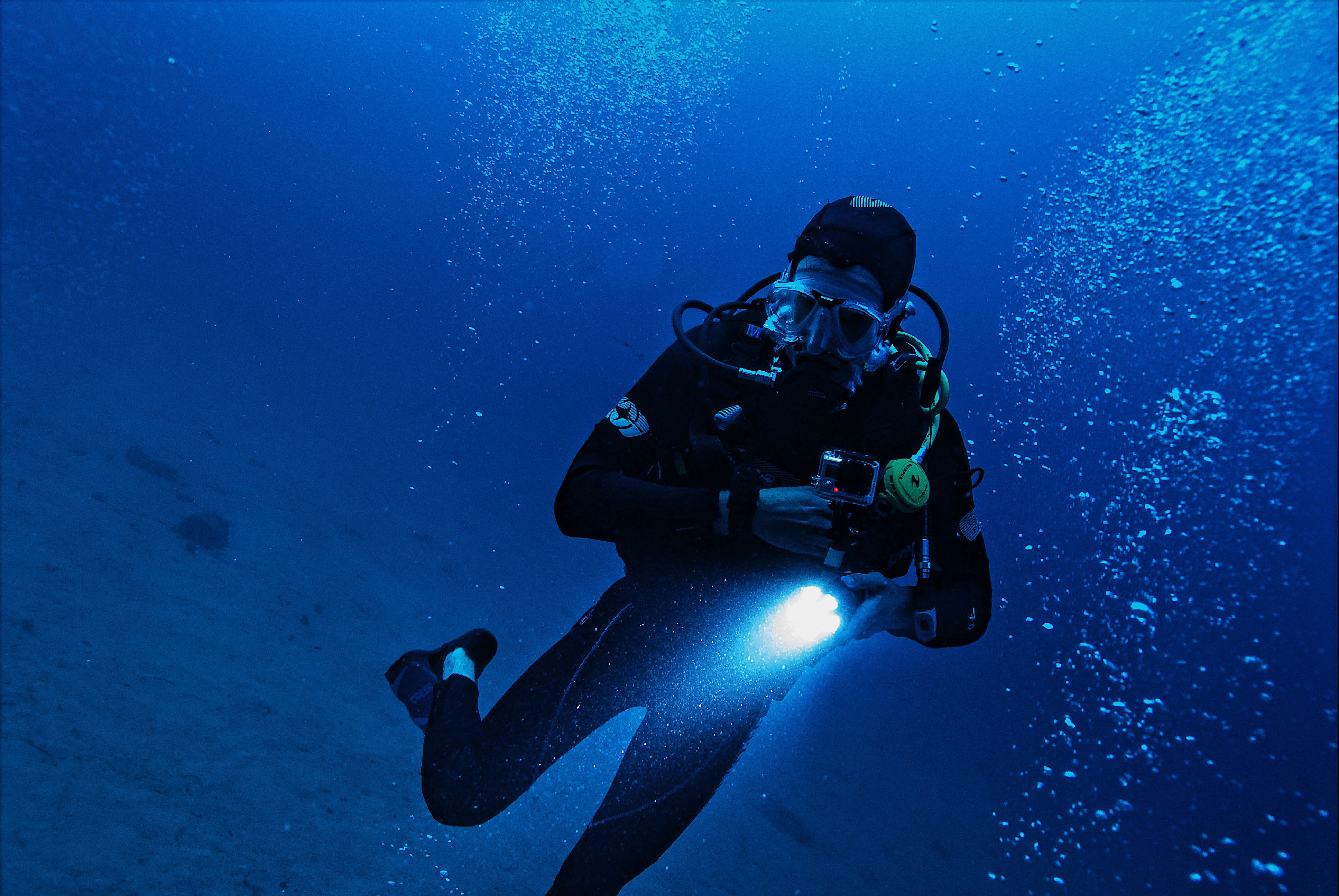 
Deep dive scuba experience in the open sea near Chania